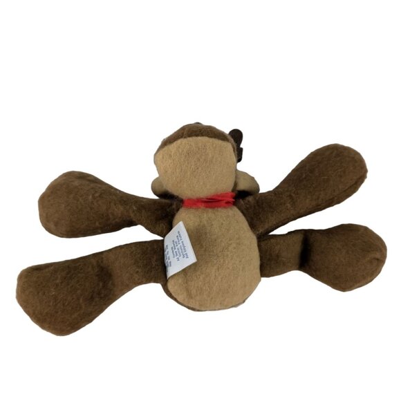 Vtg Hallmark Rodney Reindeer Plush Stuffed Animal Toy Red Bow Christmas 10" - Picture 4 of 6